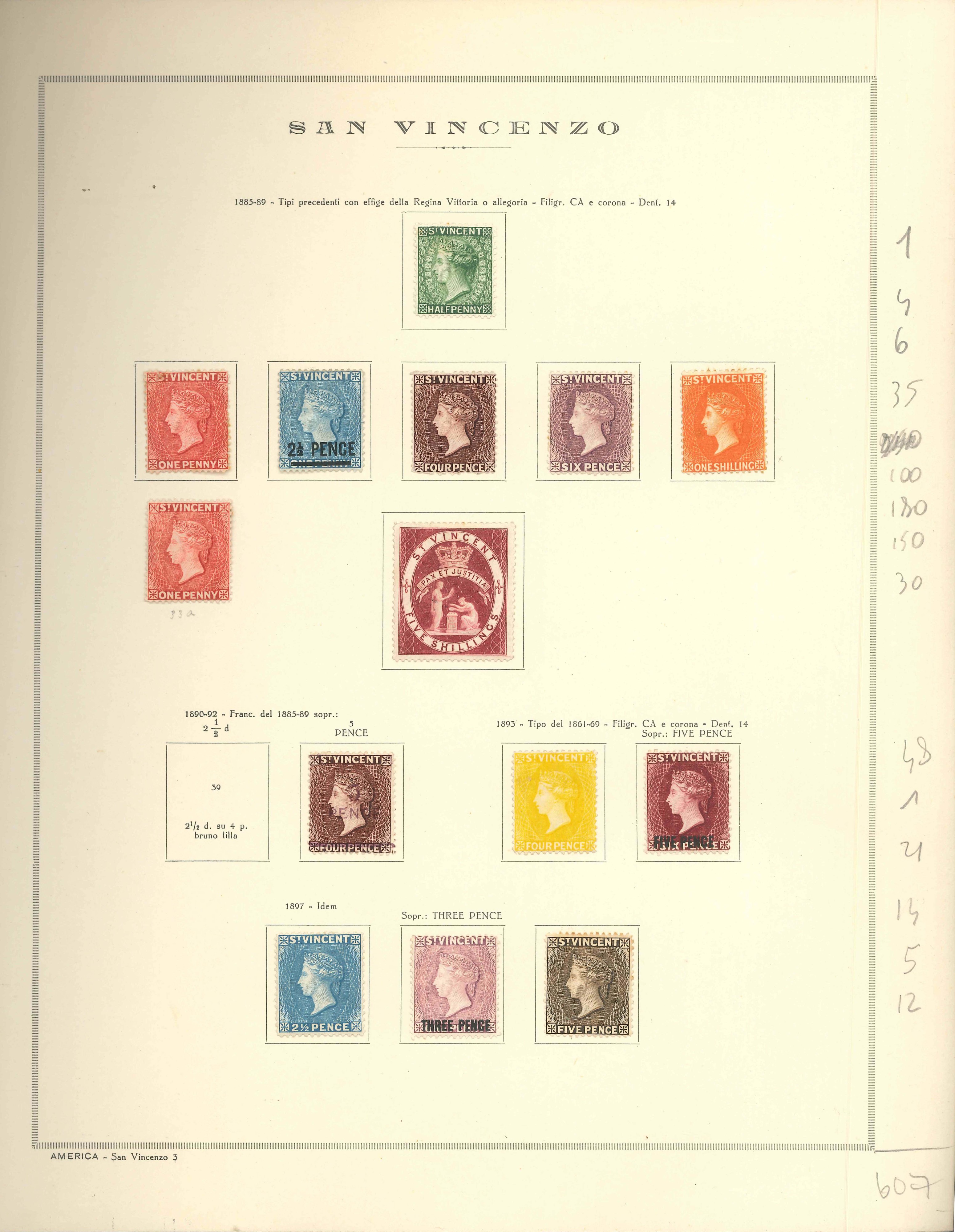 Stamp Auction - st. vincent Lots & Collections - Worldwide stamps and ...