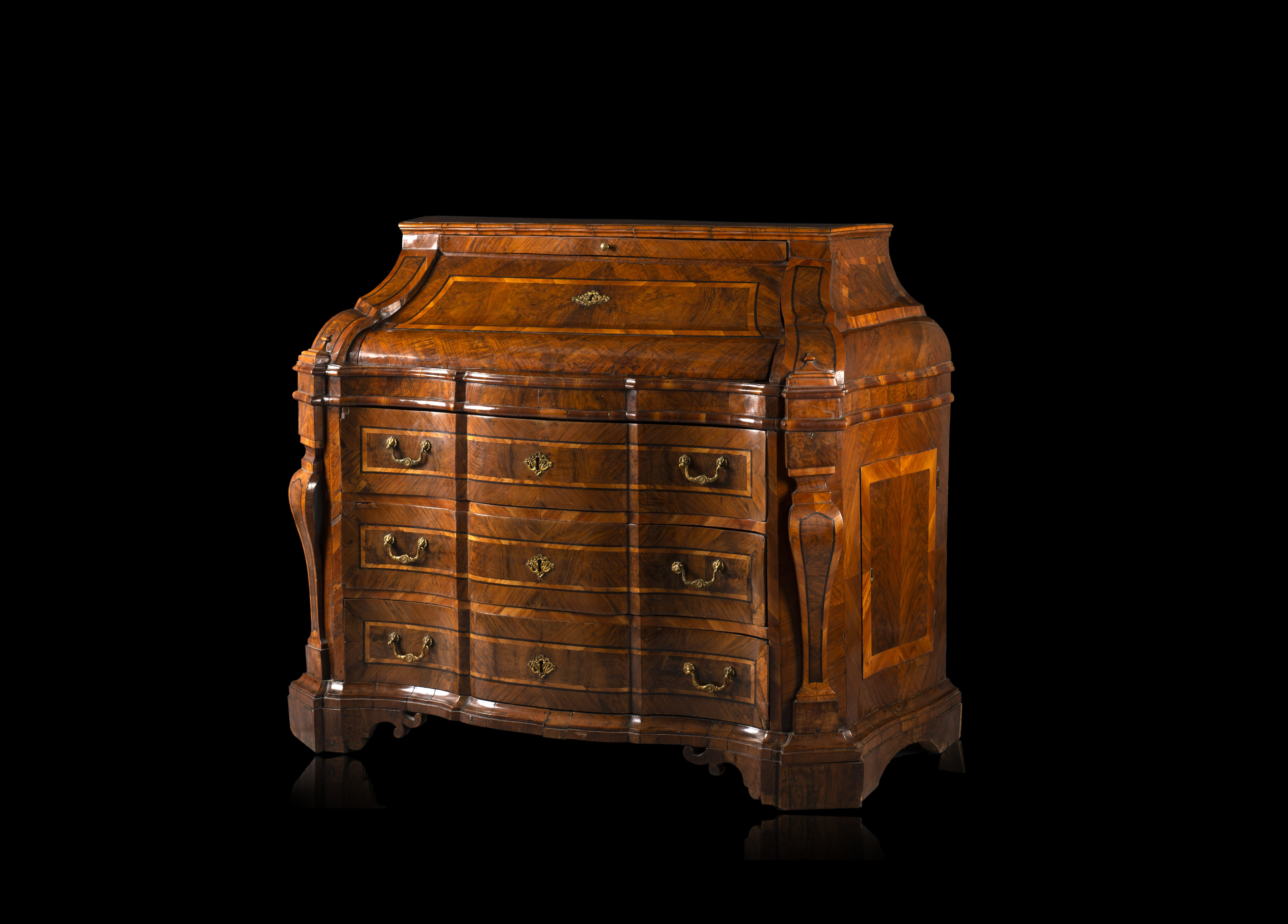 Mensola in legno con cassetti - Asta Antiquariato